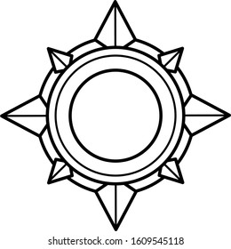 Compass Rose  line art icon