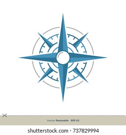 Compass Rose Logo Template Illustration Design. Vector EPS 10.