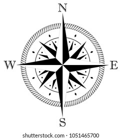 Compass Rose Marine Nautical Navigation Geographic Stock Vector ...