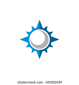 Compass Rose Star Logo Template Illustration Design. Vector EPS 10.