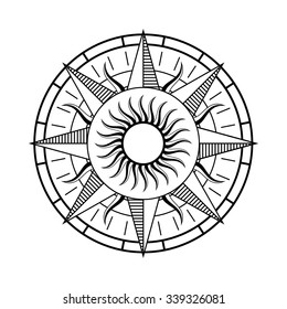 Compass rose symbol