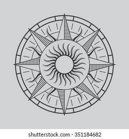 Compass rose symbol
