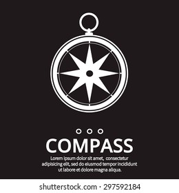 Compass rose symbol directions. Navigation and traveling sign. Travel icon. Vector illustration.