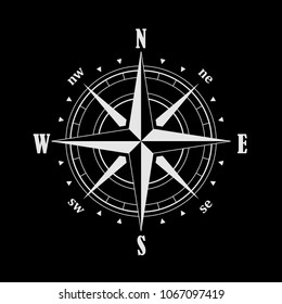 Compass rose symbol. Vector illustration.