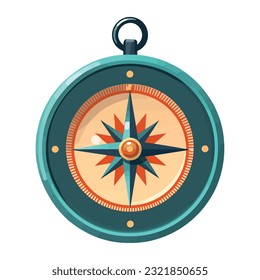 compass rose vector over white
