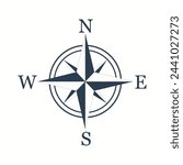 Compass rose or windrose rose of the winds flat icon for apps and websites