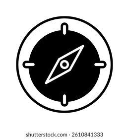 Compass rose or windrose. Rose of the winds flat icon for apps and websites.