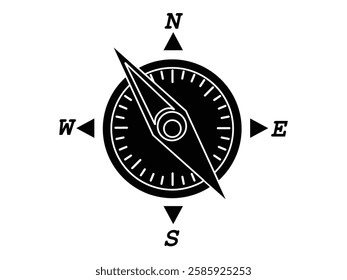Compass rose of the winds or windrose flat vector icon for apps and websites