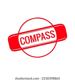 Compass Rubber stamp vector design. Rubber Stamp Illustration - Vector

