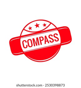 Compass Rubber stamp vector design. Rubber Stamp Illustration - Vector
