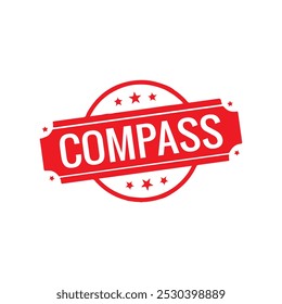 Compass Rubber stamp vector design. Rubber Stamp Illustration - Vector
