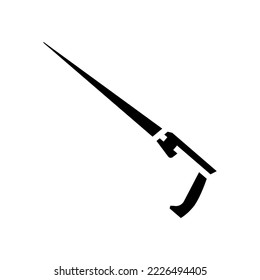 compass saw glyph icon vector. compass saw sign. isolated symbol illustration