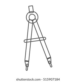 compass school supply isolated icon