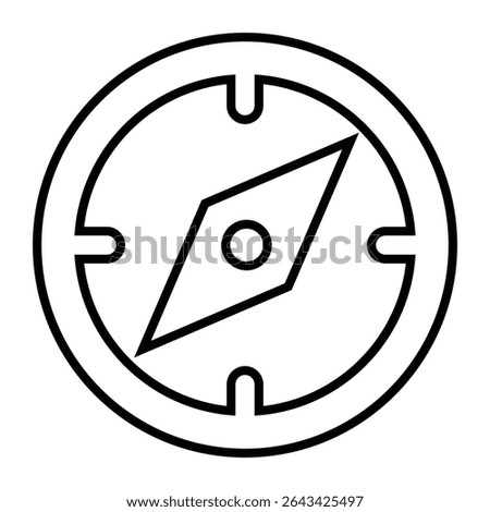compass set line icon design. compass set thin black outline symbol vector illustration. editable stroke icon on transparent background.