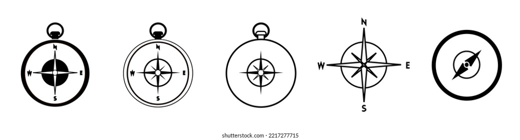 compass set navigation travel guide