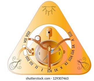 Compass set with other data to determine the position at sea,. Determination is very inaccurate and difficult. It is a precursor to the sextant