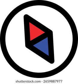 compass showing direction minimal icon