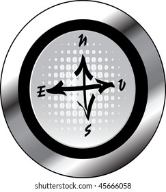 compass sign icon button