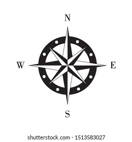 Compass sign icon symbol. vector illustration