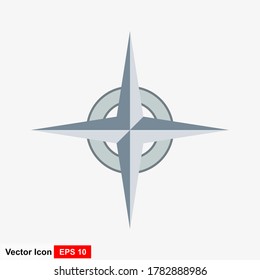 Compass sign icon symbol. vector illustration