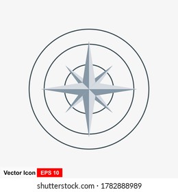 Compass sign icon symbol. vector illustration