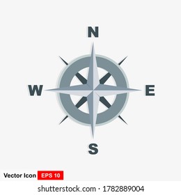 Compass sign icon symbol. vector illustration