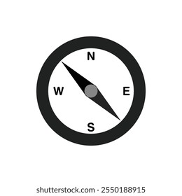 Compass Sign Icon Vector Illustration Flat Vector