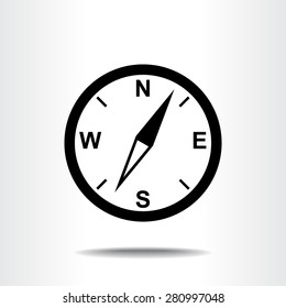 Compass sign icon, vector illustration. Flat design style