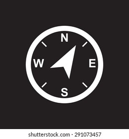 Compass sign icon, vector illustration. Flat design style