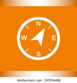 Compass sign icon, vector illustration. Flat design style