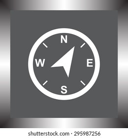 Compass sign icon, vector illustration. Flat design style