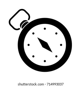 compass silhouette flat icon