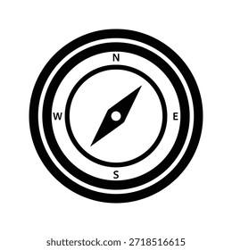 Compass silhouette navigation direction symbol icon
