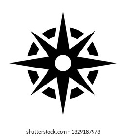 compass simple, black and white 
