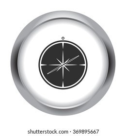 Compass simple icon on colorful background