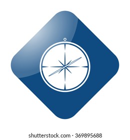 Compass simple icon on colorful background