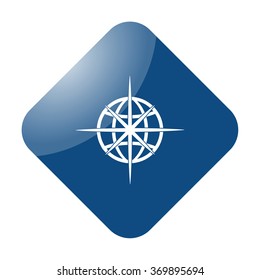 Compass simple icon on colorful background
