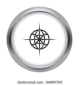 Compass simple icon on colorful background