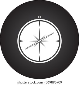 Compass simple icon on colorful background