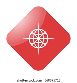 Compass simple icon on colorful background