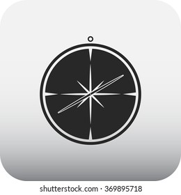 Compass simple icon on colorful background