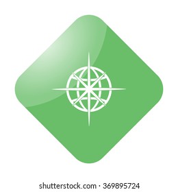 Compass simple icon on colorful background