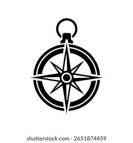 Brújula icono simple. Conjunto de símbolos de brújula para App y Sitios web. Ilustración vectorial.