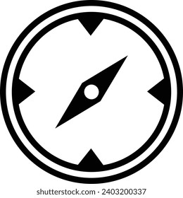 Compass simple icon vector art