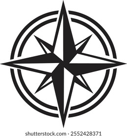 Compass simple icon vector art 2
