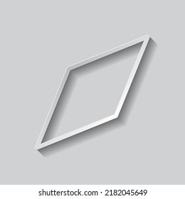 Compass simple icon vector. Flat design. Paper style with shadow. Gray background.ai