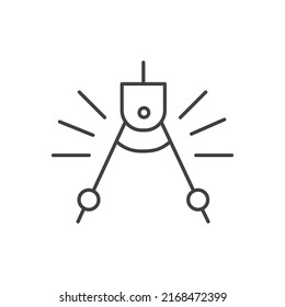 Compass simple linear symbolic icon