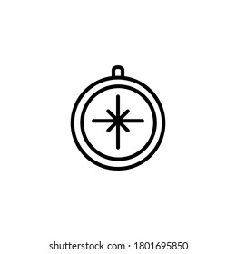 Compass simple thin line icon vector illustration