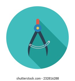 Compass. Single flat color icon. Vector illustration.