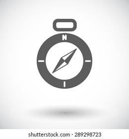 Compass. Single flat icon on white background. Vector illustration.